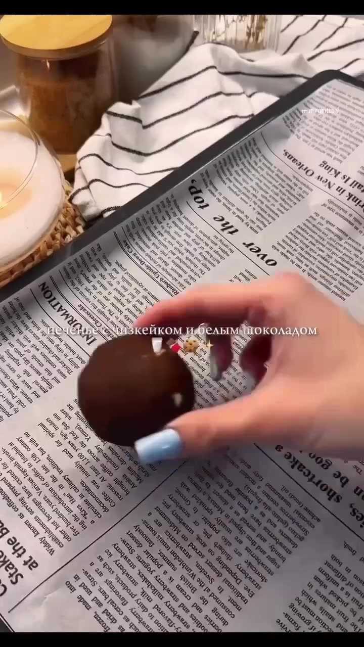 Печенье с творожной начинкой и белым шоколадом