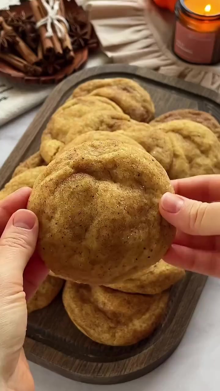Пряное тыквенное печенье с чизкейком внутри